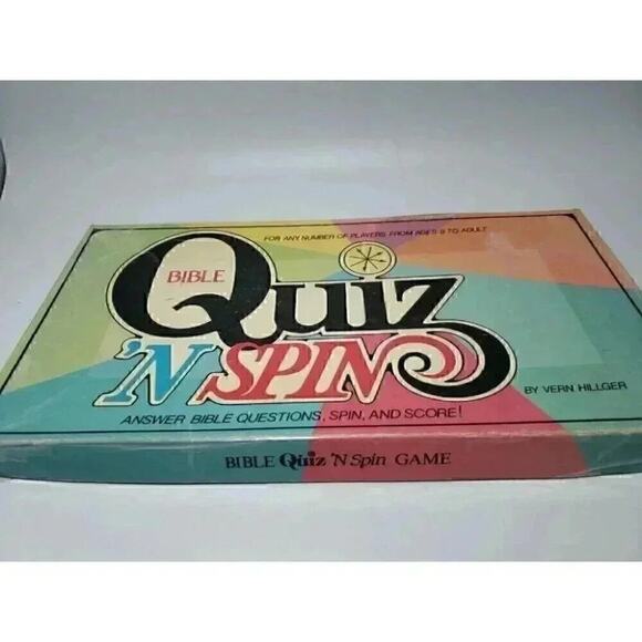 Vintage Bible Quiz and Spin Game  Christian Complete Vern Hiller Complete - Picture 1 of 3